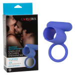 Синее эрекционное виброкольцо Silicone Rechargeable Endless Desires Enhancer (Цвет: синий)
