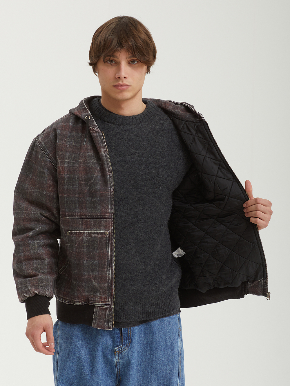 Мужская Куртка Distressed Plaid Ko Work