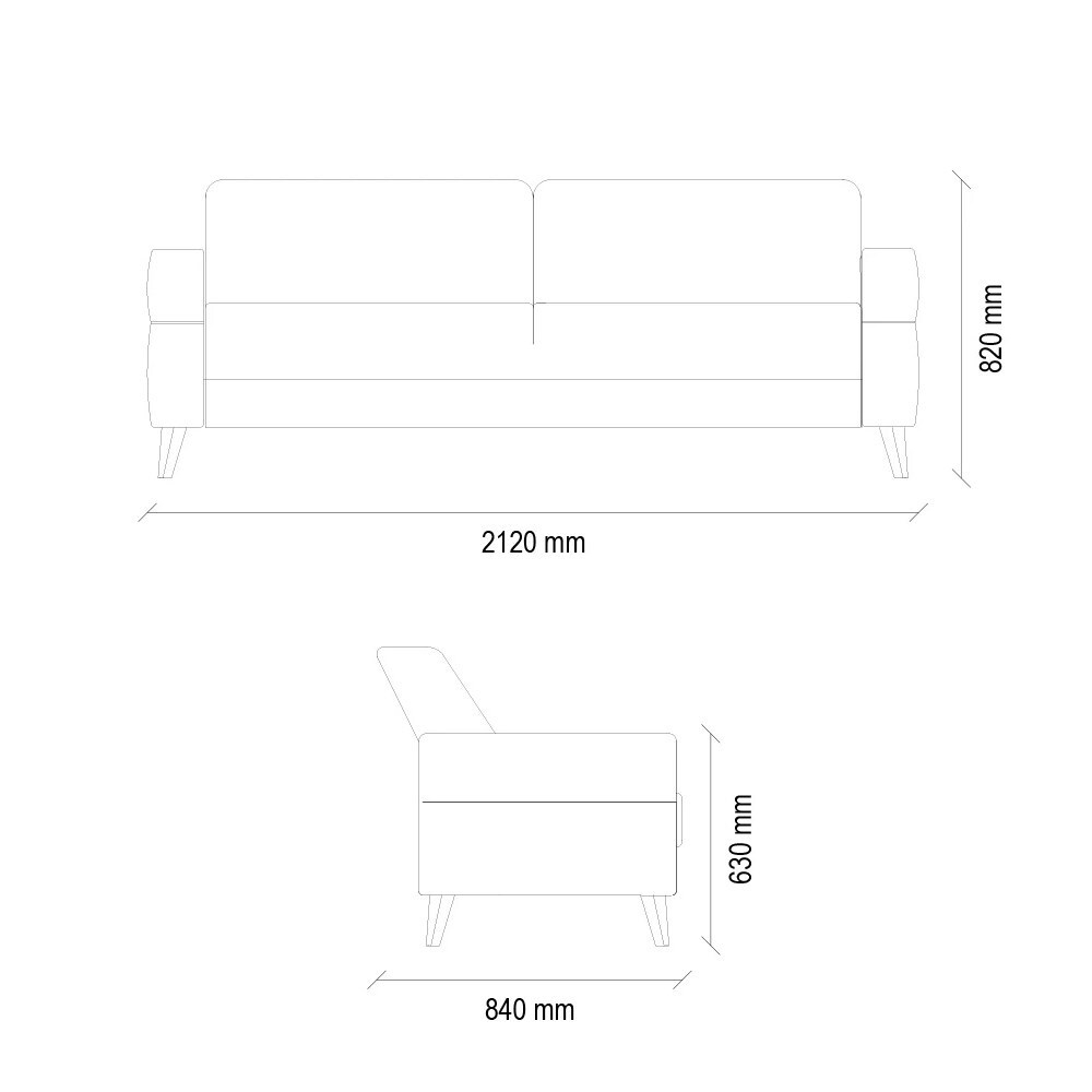 Диван кровать трехместный ENZA HOME ASTERA EH59318