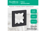 Рамка Systeme Electric ATLASDESIGN, 1-постовая, карбон, ATN001001