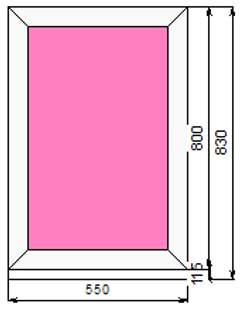 Пластиковое окно 800 х 550 ТермА Эко