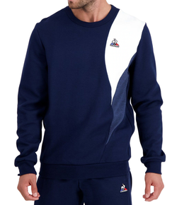 Мужская теннисная кофта Le Coq Sportif SAISON 1 Crew Sweat N°1 SS23 - bleu nuit