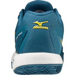 Мужские кроссовки теннисные Mizuno Wave Intense Tour 5 CC - moroccan blue/high visibility yellow/white