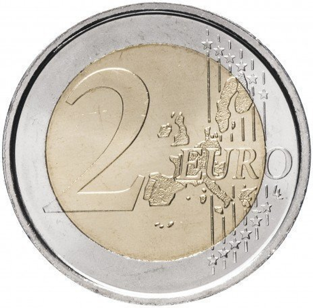 2 евро 2009 Италия. 10 лет Экономическому и валютному союзу. UNC