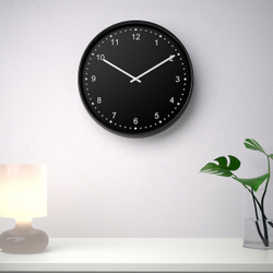 IKEA BONDIS (ИКЕА БОНДИС) — Настенные часы, черные, 38 см, фото 2