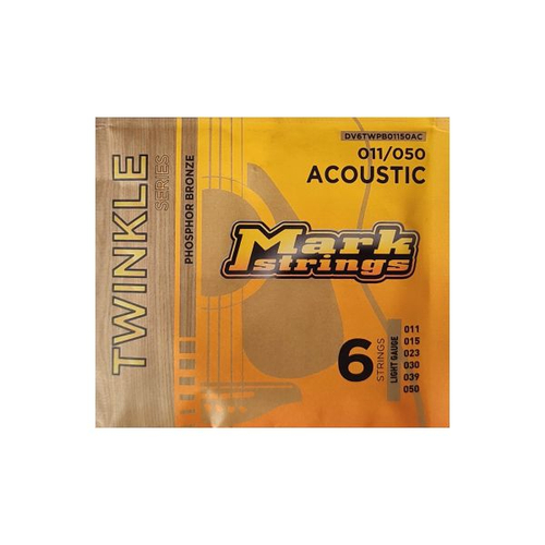 Markbass Twinkle Series DV6TWPB01150AC струны для акустической гитары, 11-50, фосфор/бронза