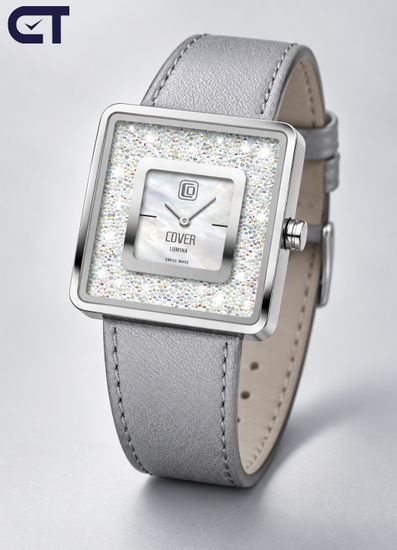 Женские часы Cover CO166.ST2LLA/SW, перламутровый циферблат с кристаллами Swarovski