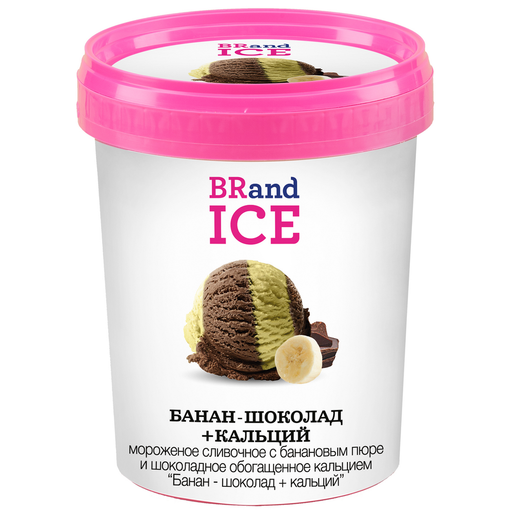 Мороженое Brand Ice банан-шоколад+кальций 300гр