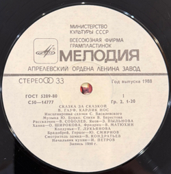 Виниловая пластинка В. Гауф – Карлик Нос (Мелодия) LP
