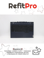 Верхняя панель с клавиатурой для ноутбука Lenovo Legion 5-15ACH6H синяя (5CB1C74856), оригинал