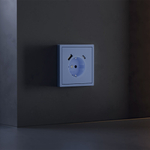 Накладка для розетки с заземлением и защитными шторками, с USB A+C, (деним) Voltum S70 VLS001015