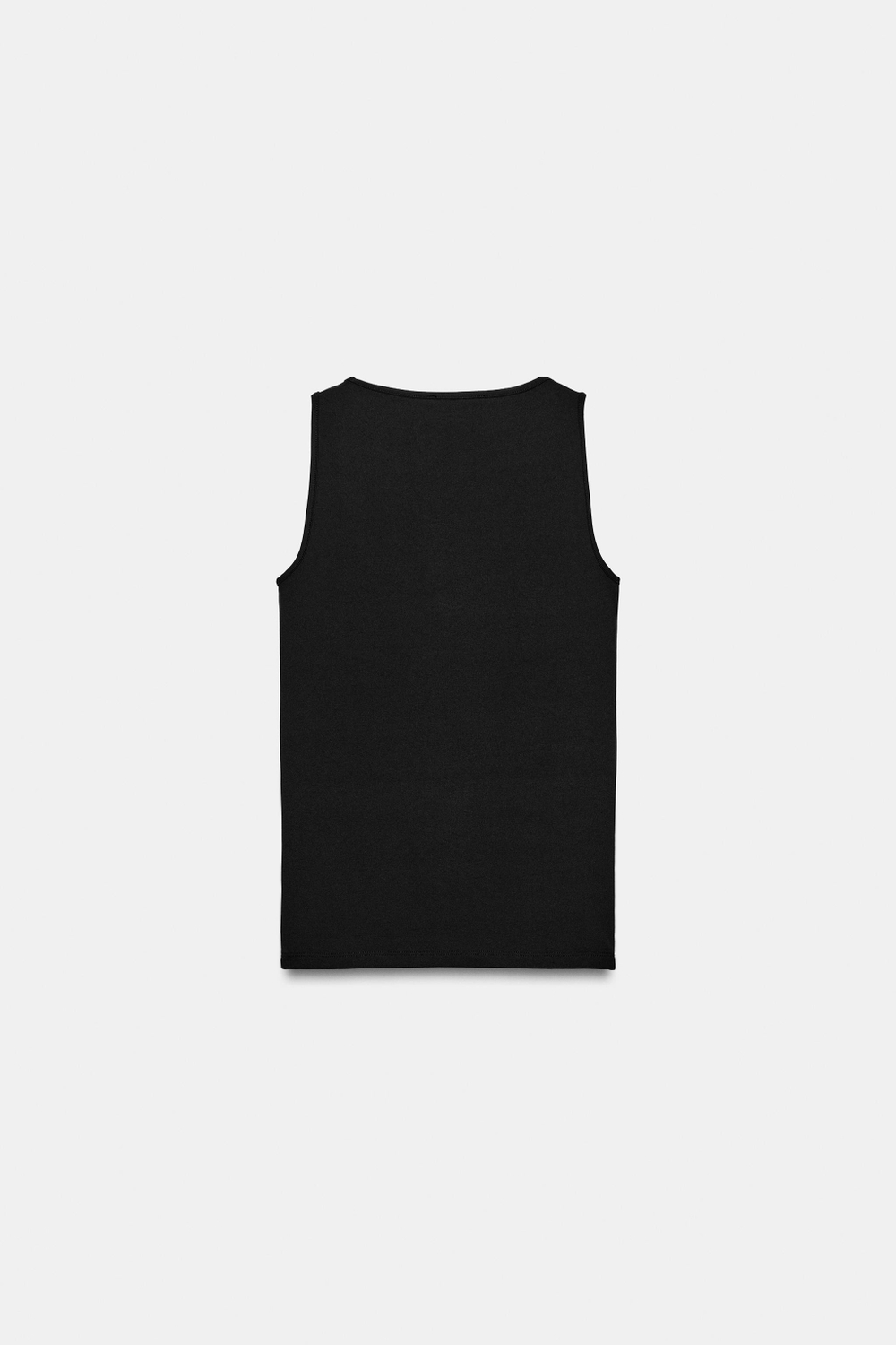 ZARA ТОП ИЗ ПОЛИАМИДА С ШИРОКИМИ БРЕТЕЛЯМИ, ЧЕРНЫЙ