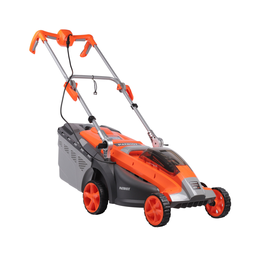 Газонокосилка аккумуляторная PATRIOT CM4010XL, 40B платформа LCT, 37см, бесщёточный дв.,травосб. 40л, одна АКБ(4,0А*ч) и ЗУ