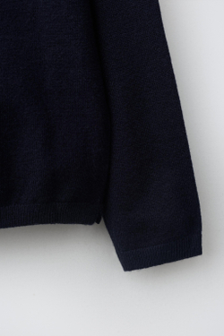 ZARA ОДНОТОННОЕ ТРИКОТАЖНОЕ ПОЛО, МОРСКОЙ ТЕМНО-СИНИЙ