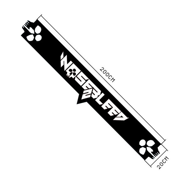 Шарф Nosebleed Two Distressed Logo серый - фото 4