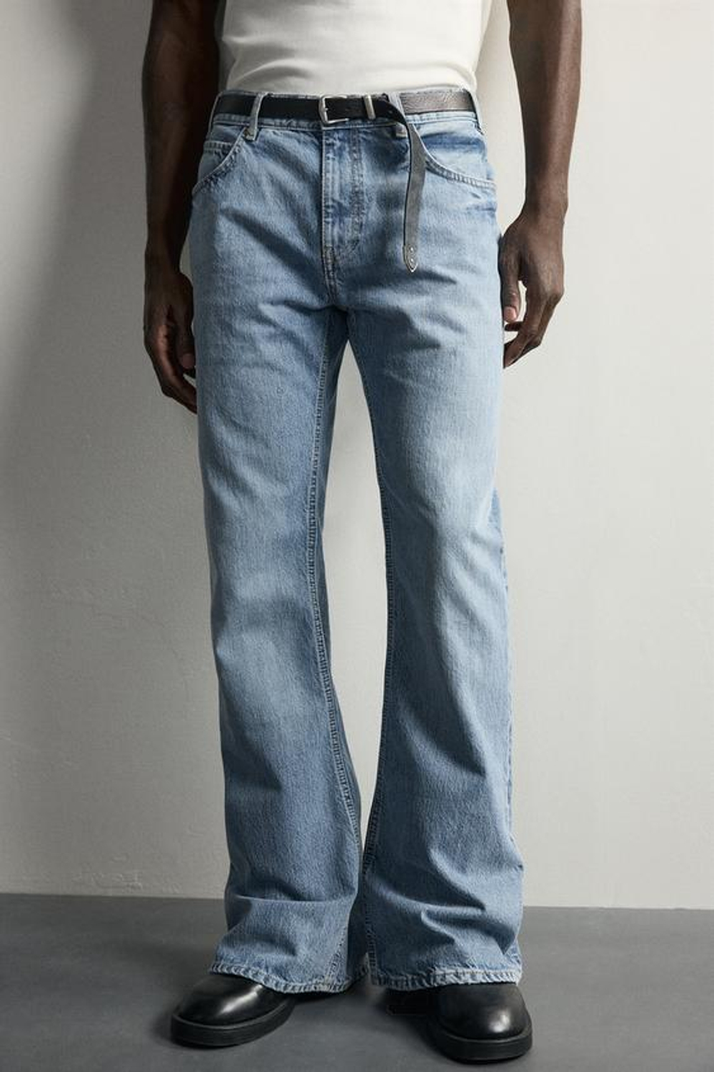 ZARA ДЖИНСЫ FLARE FIT, ГОЛУБОЙ