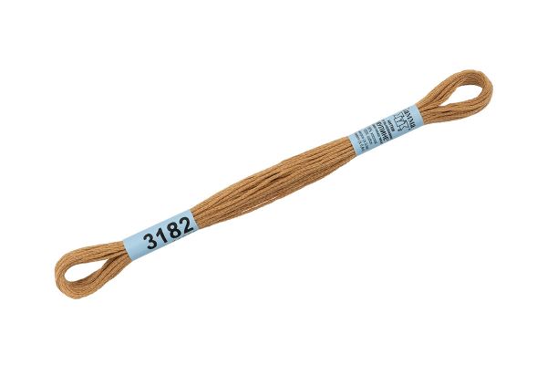 Мулине Gamma 100% хлопок, цв.3182 т.бежевый, 24 мотка по 8 метров