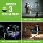 Мачта осветительная аккумуляторная Greenworks GPT-STL Арт.3503207, 24V /110-240V, 3000 лм, без АКБ и ЗУ
