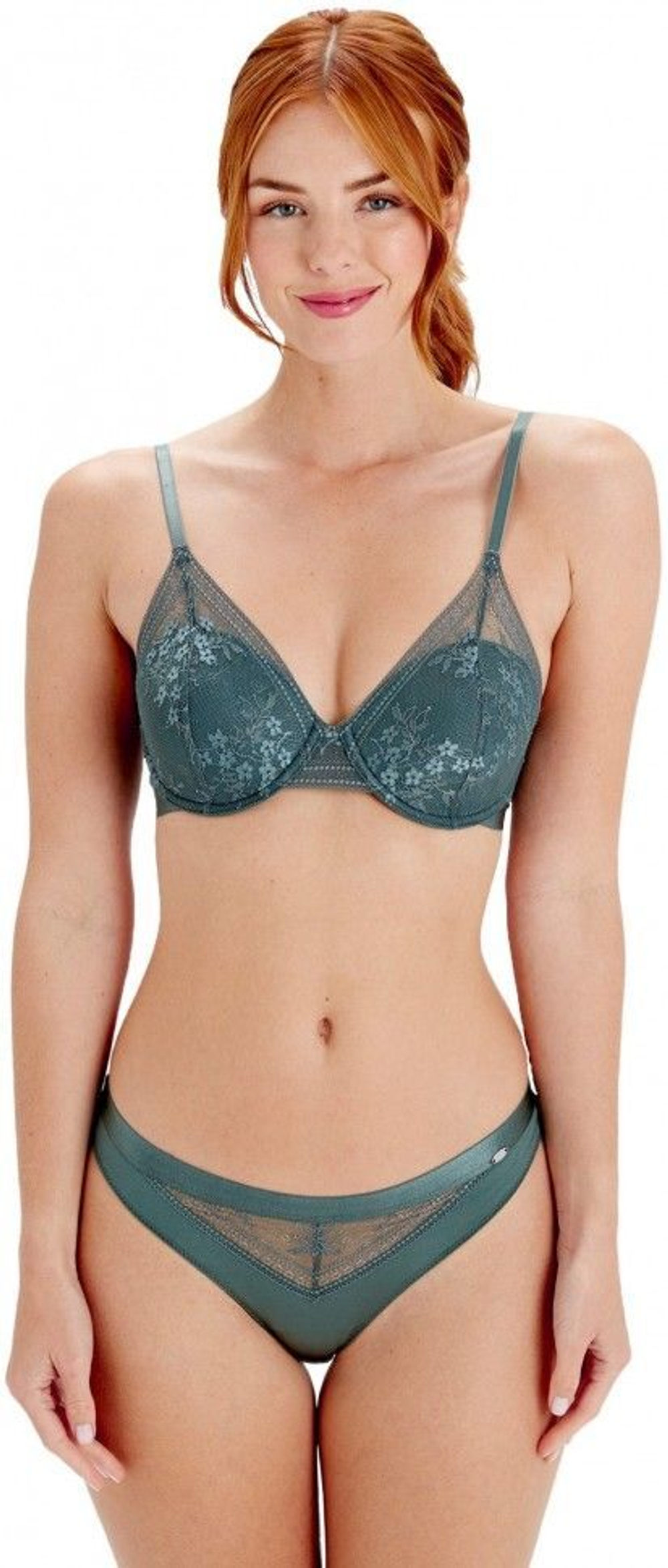 Трусики-слипы Botanical Lace (Размер: XS) (Цвет: изумрудный)