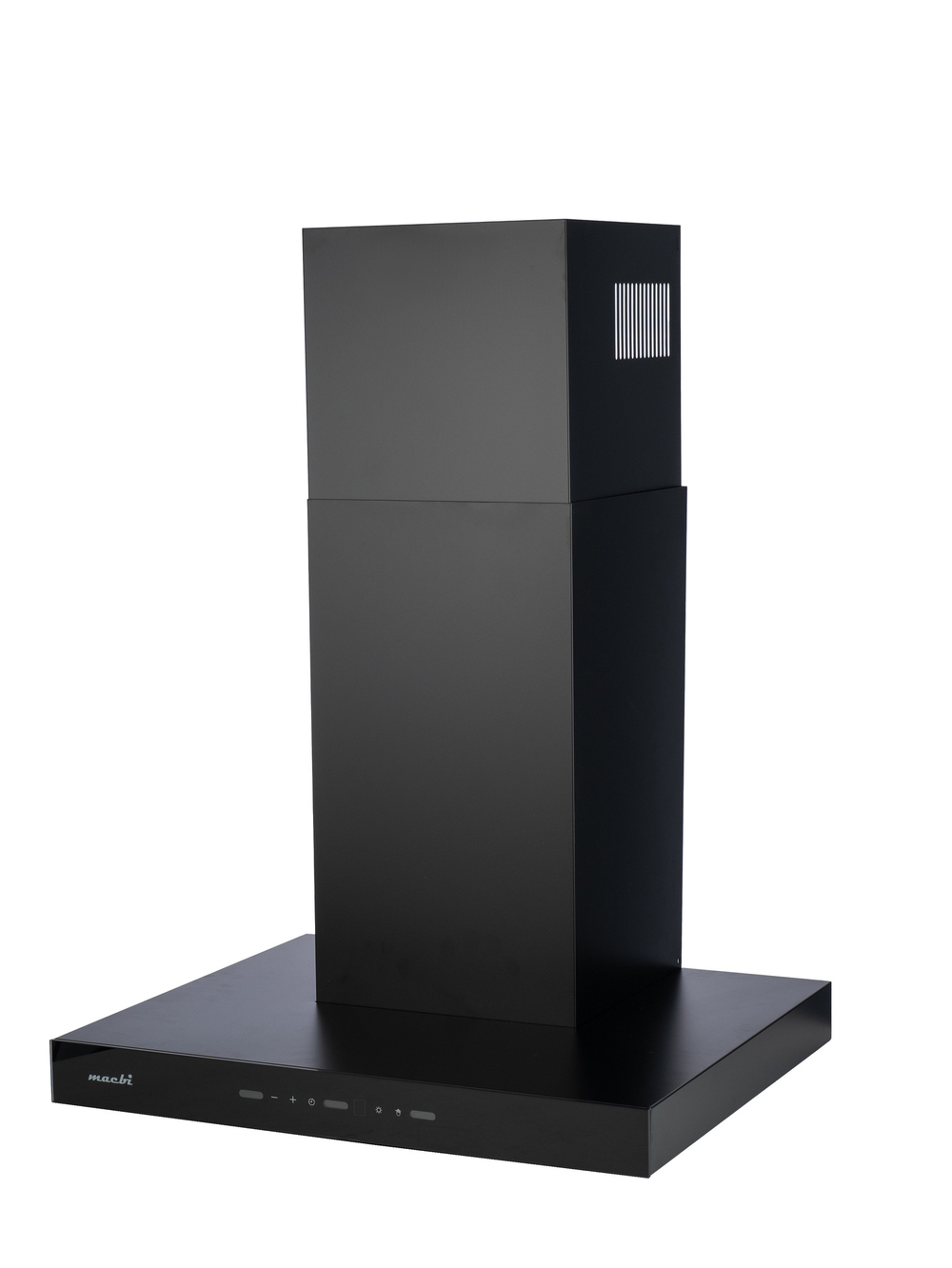 Вытяжка кухонная MACBI Bomond-T60G (BLACK) черный, D150мм, 1200м3/ч, подвесная, мотор 230Ватт, стекло 60 см, сенсорное управление + управление жестами