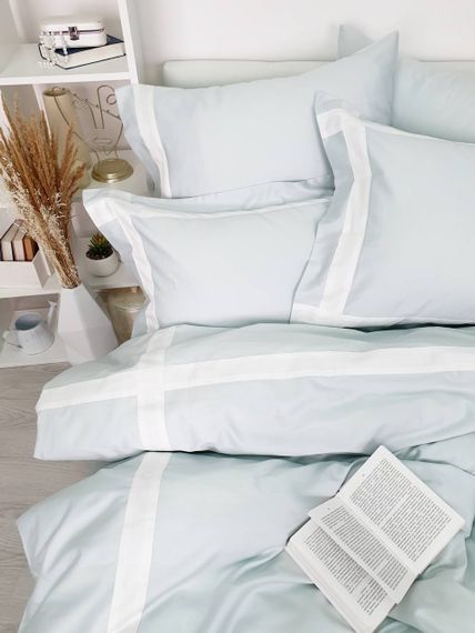 Постельное белье BANDA бирюзовый сатин делюкс TIVOLYO HOME Турция