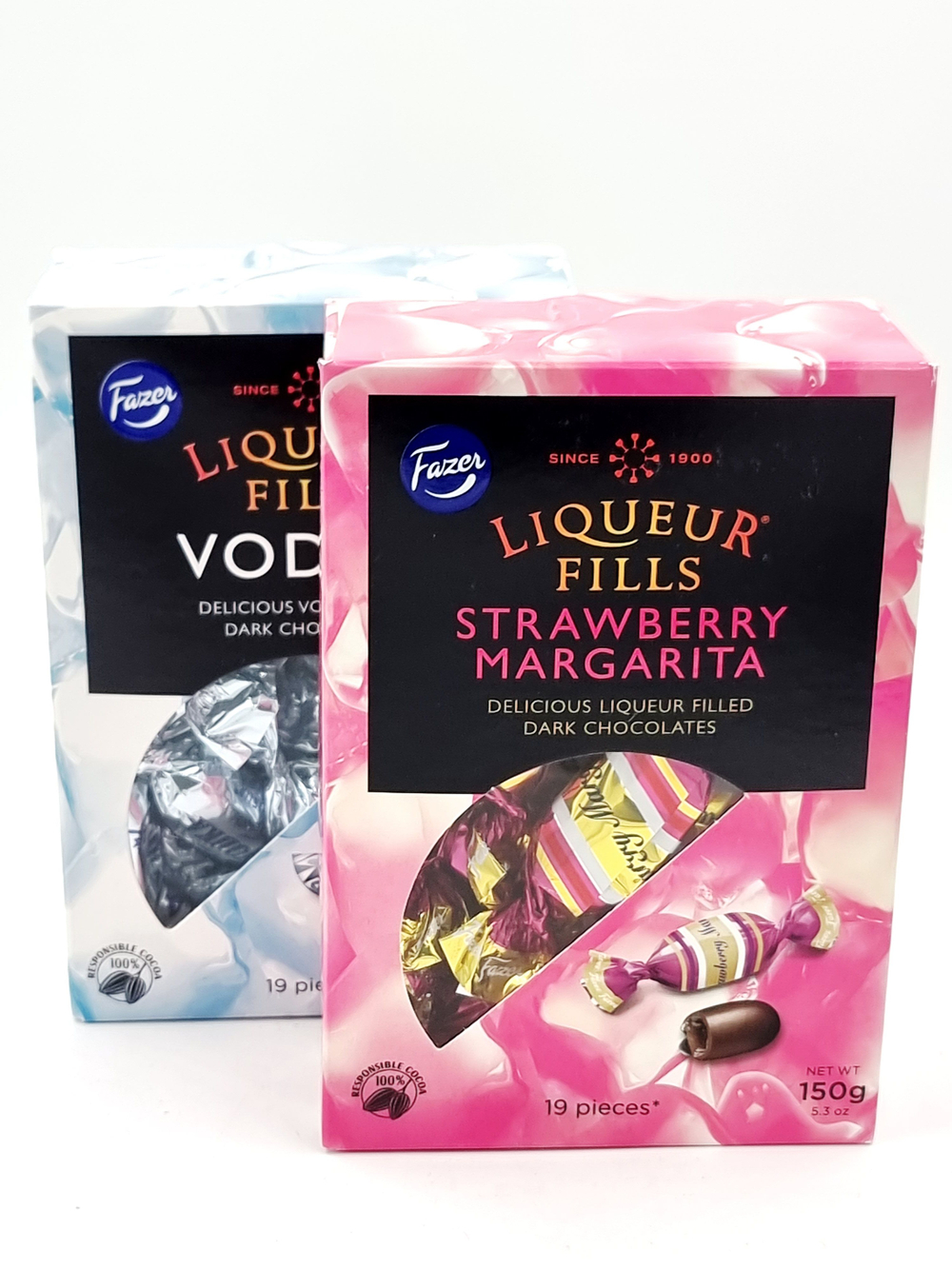 Karl Fazer конфеты шоколадные LIQUEUR FILLS vodka Liqueur Fills Клубничная Маргарита (2 шт по 150 г) 300 г (Из Финляндии)