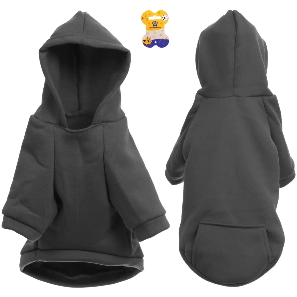 Кофта - толстовка для мелких пород собак «BRO Style», цвет черный, р XL (на флисе)
