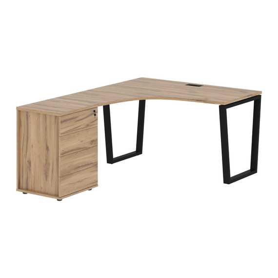 Стол эргономичный с тумбой EVCET 1318(L) 1360х1880х750 EDIS