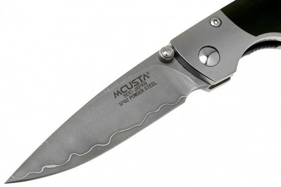 Складной нож Mcusta Shinra Teana MC-0144G c клинком из стали SPG2 San Mai, рукоять дерево (Pakka)