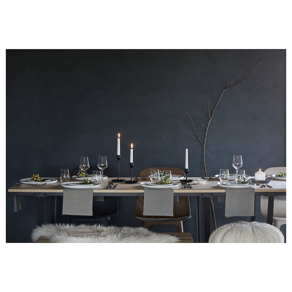 IKEA JUBLA (ИКЕА ЙУБЛА) — Свеча без аромата для канделябра, белая, 19 см, фото 4