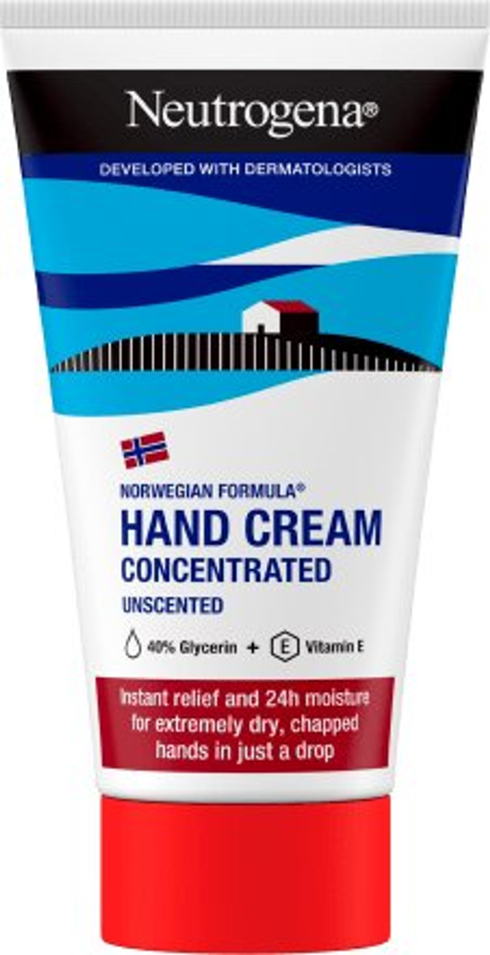 Neutrogena Крем для рук концентрированный для очень сухой кожи, с витамином Е и глицерином, без отдушки, 75 мл (Франция)