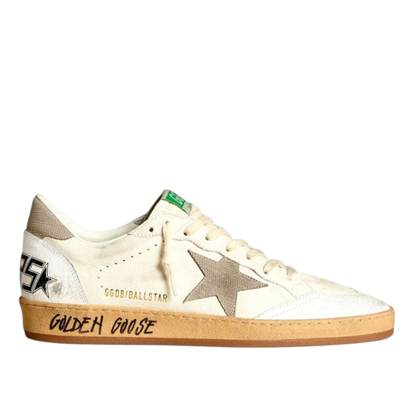Кеды Мужские Golden Goose Ball Star Nappa leather with Grey Nubuk star and Grey heel tab