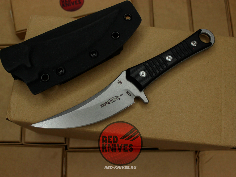Нож Microtech Borka SBK Stonewashed - рукоять G10, ножны кайдекс