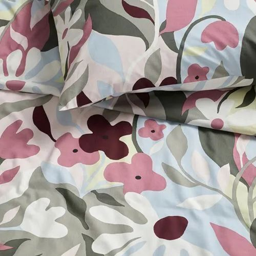 Комплект постельного беля IKEA KORSKOVALL пододеяльник 150х200 и наволочка, 50х60 см (Пакистан)