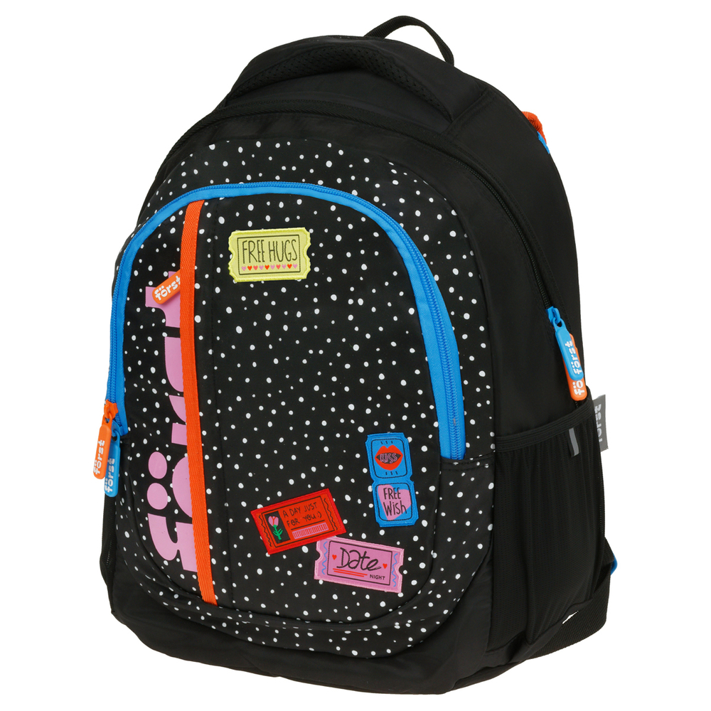 Först Рюкзак Först F-Trend "Dots style" 40*29*18см, 2 отделения, 3 кармана, эргономичная спинка