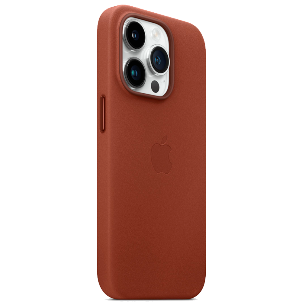 Кожаный чехол с поддержкой MagSafe Apple Leather Case для iPhone 14 Pro, Umber (Умбра)