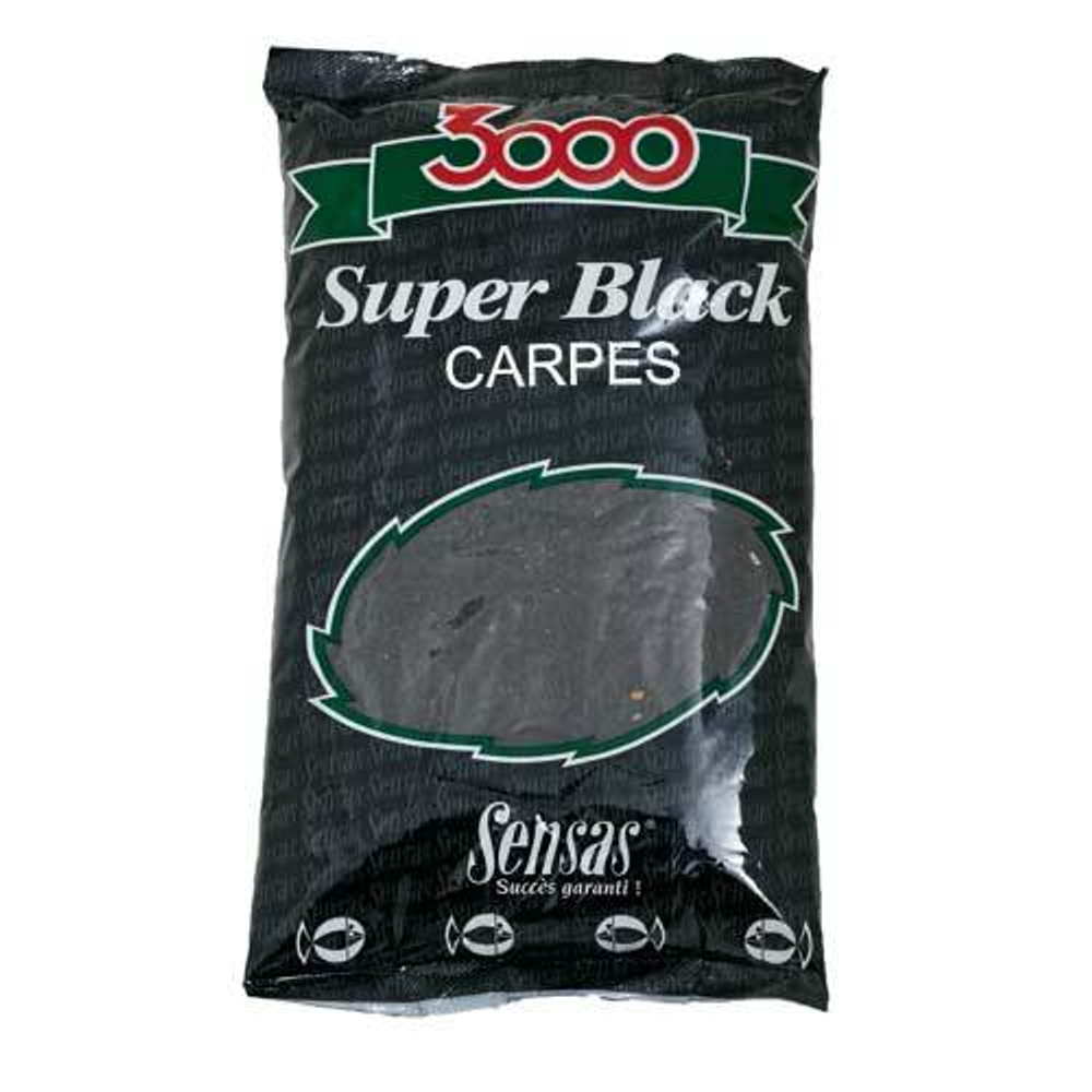 Прикормка Sensas 3000 Super BLACK Carp 1кг