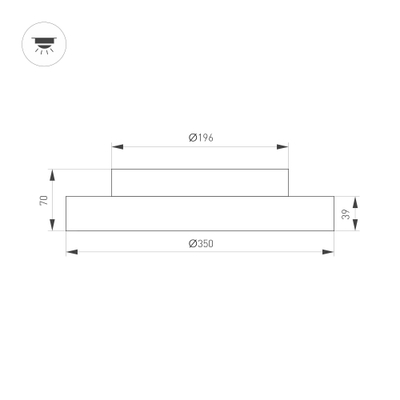 Светильник SP-ESTELY-R350-30W Warm3300-MIX (BK, 80 deg, 230V, TRIAC) (Arlight, IP20 Металл, 5 лет)