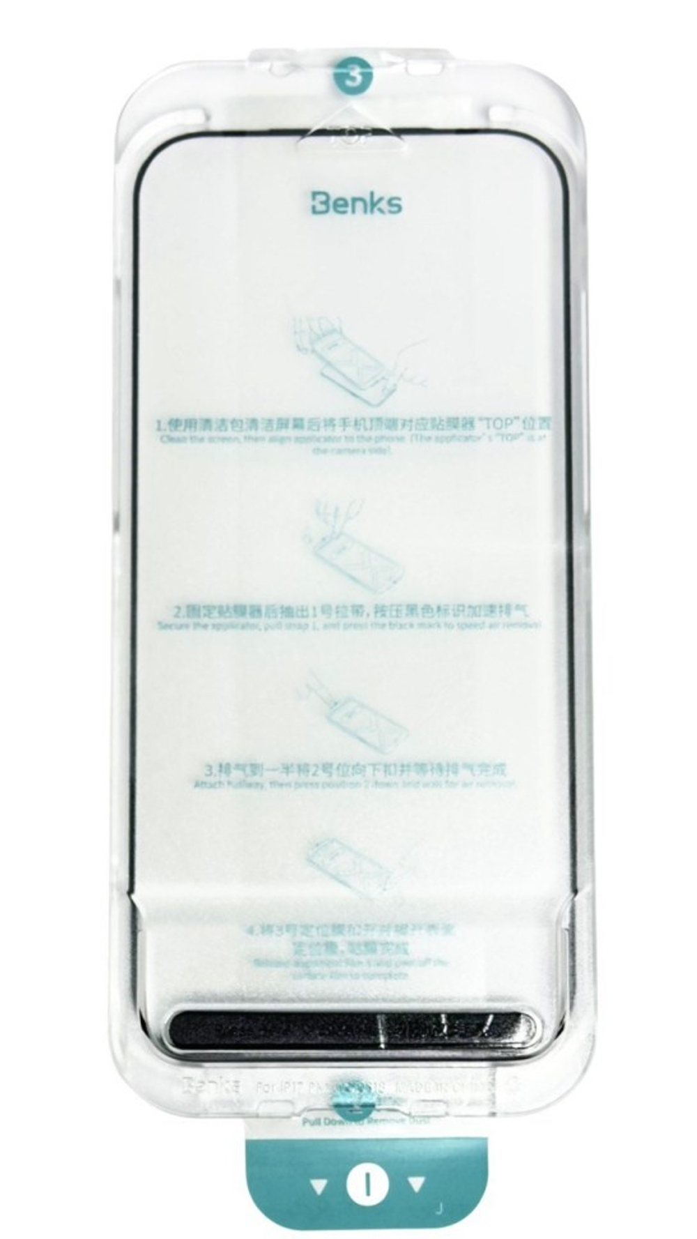 Защитное стекло i-Phone 17 Pro Max 6.9" Benks GlassWarrior 3D прозрачное