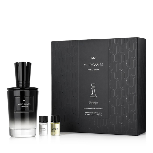Mind Games Kingside Extrait de Parfum 100 ml + Peru Balsam 3 ml + blotter + Tonka Bean 3 ml (unisex) 1 pcs