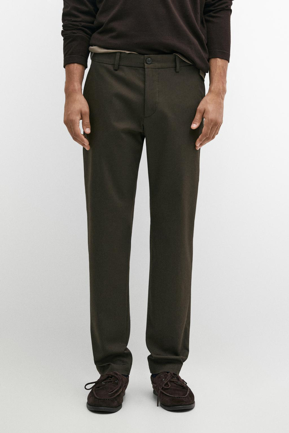Massimo Dutti Зауженные брюки, коричневый