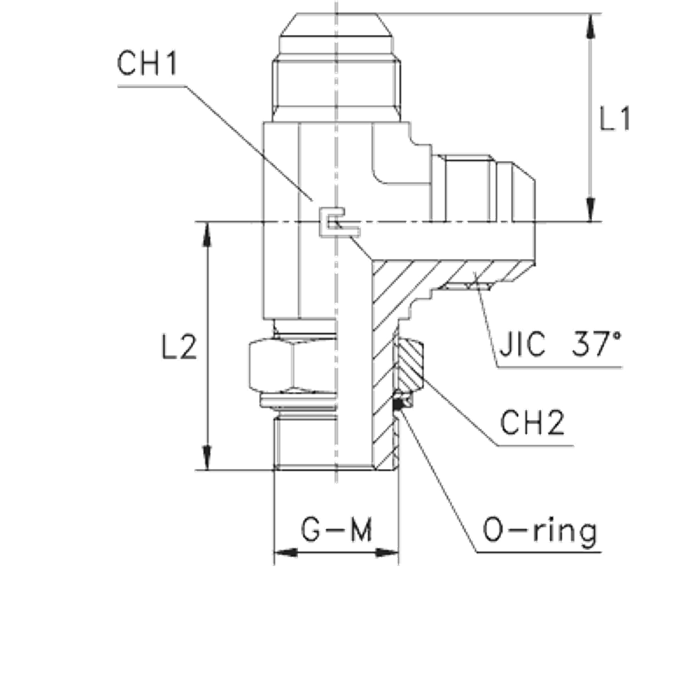 Штуцер FRLG JIC 9/16 - BSP 1/4 (315 бар)