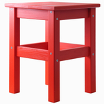 Табурет «Одвар» 33×33×45 см, деревянный, красный, массив сосны, IKEA