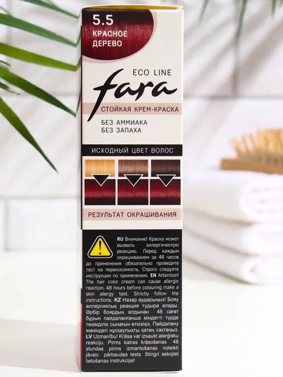 Краска для волос FARA Eco Line 5.5 красное дерево, 125 г