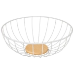 Фруктовница agness металлическая white, 25см