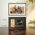 Цифровая фоторамка Arzopa D10 Brown Wi-Fi, 10,1-дюймовый сенсорный экран IPS, разрешение 1280x800