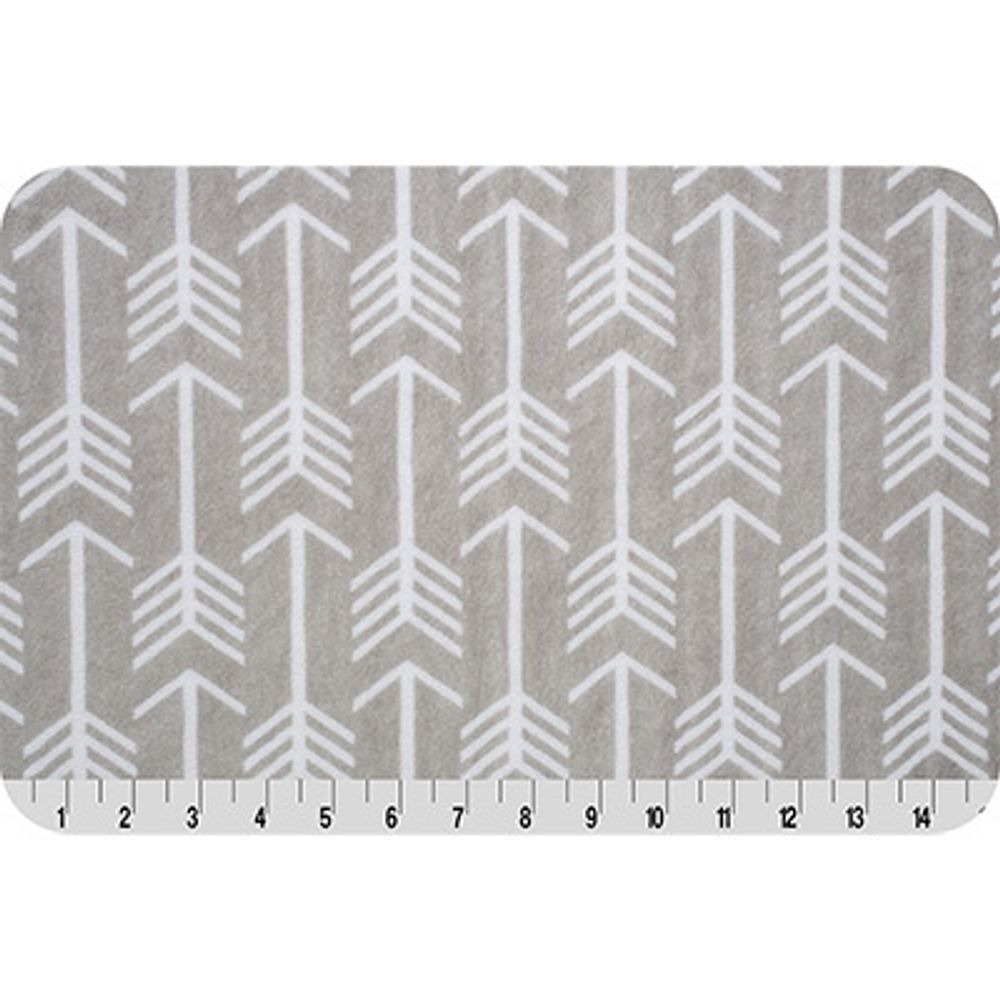 Плюш (ткань) Peppy Mockingbird Cuddle 440 г/м², 48х48 см, premier archer silver/snow