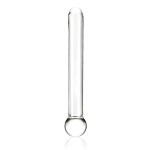 Стеклянный жезл с шаром Straight Glass Dildo - 17,8 см. (Цвет: прозрачный)