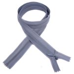 Молния потайная (скрытая) SBS Т3 (3 мм) 1 зам., н/раз., 50 см, S-353, серый, уп. 50 шт
