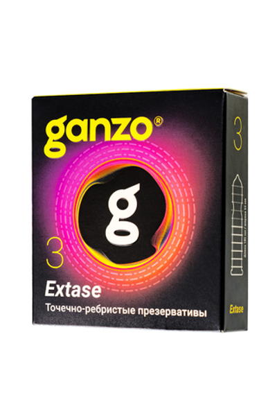 Презервативы Ganzo Extase точечно-ребристые № 3